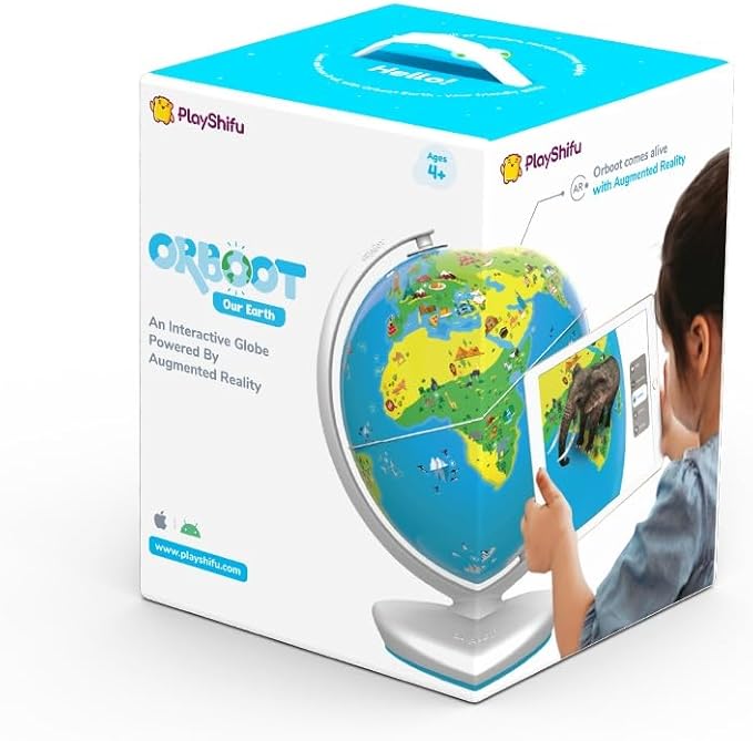 PlayShifu Globe for Children – Orboot Earth: Interactive Kids Globe with 1000+ Facts on Animals, Places & Monuments | Tech-Powered Learning Toy & STEM Gift for Kids Ages 4–10