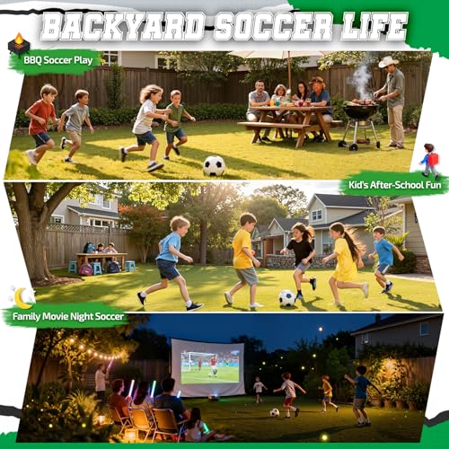 Happy Jump 7x5 FT & 5x3.6 FT Portable Soccer Goal for Youth Players Ages 6–14, Large-Frame Design Built for Long-Term Development, Easy Setup for Backyard, Park or School Training - style: Black Yellow-7x5 FT