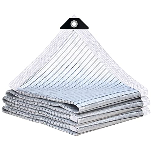 10x20' Aluminum Shade Cloth - for Car,90% Reflective Sun Shade Cloth for Garden Patio Pergola Cover Shade Sails Silvery Durable Shade Neting for Backyard Dog Chicken Coop Shade Cloth - size: 10'x20'