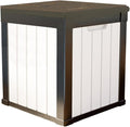 48 Gallon Outdoor Storage Box, Waterproof Resin Deck Box for Patio, Pool, and Garden, Lockable Bin for Cushions, Tools, and Accessories, UV-Resistant, White