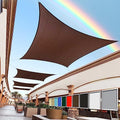 Royal Shade 8' x 10' Brown Rectangle Sun Shade Sail Canopy Outdoor Patio Fabric Screen Awning RTAPR0810 - UPF50+ 95% UV Blockage, Heavy Duty, Water & Air Permeable (We Make Custom Size) - color: Brown, size: 8' X 10'