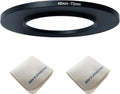 46mm Lens to 72mm Camera Lens Adapter 46mm to 72mm Step Up Ring Adapter Ring for All Brands of UV ND CPL, with Premium Lens Wiping Cloth 2 Pack (46mm-72mm)