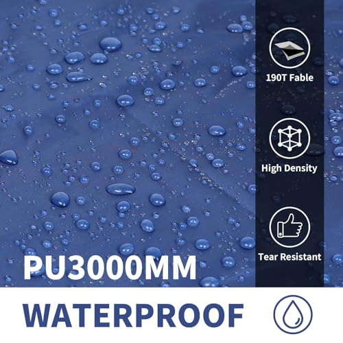 Frelaxy Tent Footprint, Waterproof Camping Tarp, Durable Tent Floor to Elevate Your Camping, Hiking, Backpacking, Hammock, Beach Experience - color: Dark Blue, size: 6 Person—116.5'' x 104''