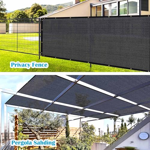 90% Black Sun Shade Cloth 12x20 ft - Fence Privacy Screen, Breathable Mesh Tarp & Serrated Grommets for Garden Plants Outdoor, Patio Pergola, Porch Cover, Chicken Coop & Dog Kennel - size: 12x20 ft
