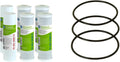 High Capacity Replacement Pre-Filter Set, White & 3 Pcs 3.5" O.D. Replacement O-Ring for Reverse Osmosis Water Filter Housings, Black, 3 Count