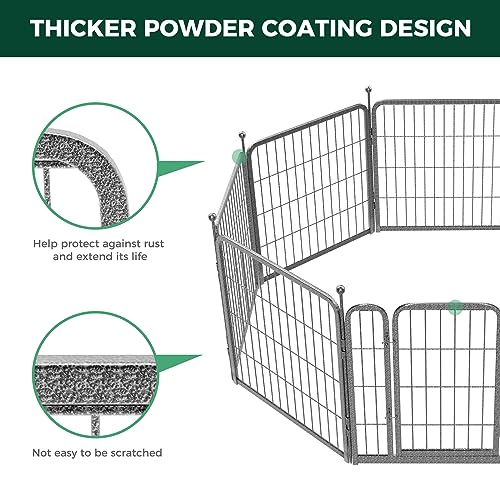 FXW Aster Dog Playpen Designed for Yard, 24inch 32 Panels - size: 24"H & 32 Panels