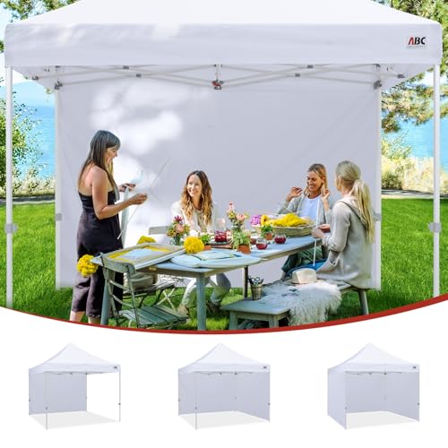 ABCCANOPY Instant Canopy SunWall 10x10 FT, 1 Pack Sidewall Only, No Frame or Top, White - color: White, size: 10x10