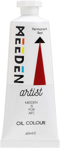 MEEDEN Artist Grade Oil Paint: Permanent Red - 60ml/2oz Tube - Professional Art Paints for Canvas Painting