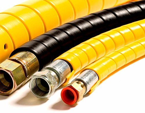 Electriduct 1/2 Inch Heavy Duty Spiral Wrap HDPE Flexible Plastic Cable Sleeve Hose Protector 25 Feet - Black - color: Black, size: 0.5 in - 25 ft
