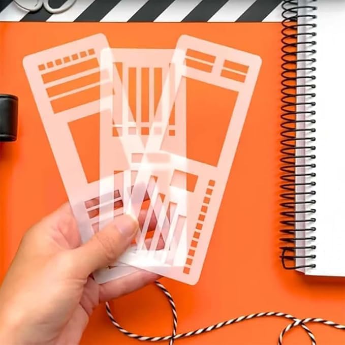 Handcrafted Flexible Record Template, Flexible Drawing and Checklist Template, Reusable, Compatible with Coil Reel and Ring Plan templates (Full Set of 9)