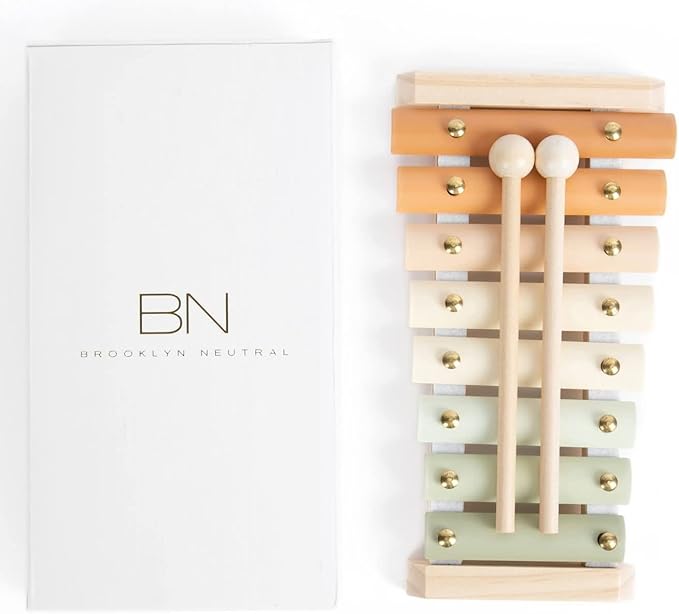 Xylophone, Montessori Musical Toy for Toddlers and Young Kids with a Modern Boho Aesthetic, Perfect in a Nursery, Playroom or as a Gender Neutral Baby and Birthday Gift