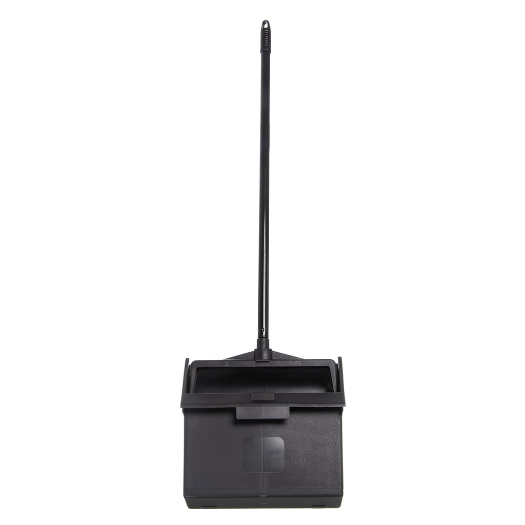 Carlisle FoodService Products Duo-Pan Upright Dust Pan with Serrated Yoke for Home, Restaurants, Kitchen, Lobby, And Office, Plastic, 30 Inches, Black