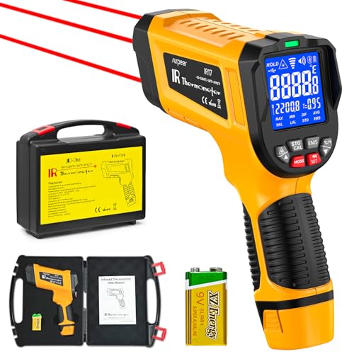 Industrial Infrared Thermometer Gun, 50:1 D:S Ratio, -58°F-3992°F, Triple Laser, High Precision Temp Gun for Kiln, Engine, HVAC, BBQ, Industrial Inspection