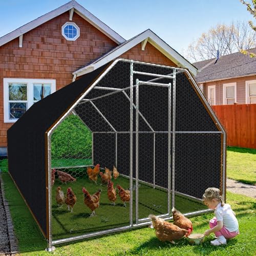 Shade-Cloth 85-90% for Garden Plants 10x10 FT, Black Sun-Block Shade Cover Mesh Tarp with Grommets Sun Shade Canopy for Outdoor Pergola Patio Flower Lawn Kennel Chicken Coop - size: 10x10 FT