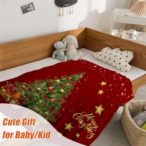 YeeJu Christmas Throw Blanket Kids Small Red Christmas Tree Blanket for Girls Boys Child Baby Bed Soft Lightweight Fuzzy Plush Fleece Blankets and Throws Xmas Winter Holiday Blanket 40x50 - color: Chrsitmas-26, size: 40"x50"