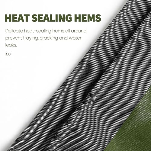 12 x 16ft Tarps Heavy Duty Thick Waterproof, Poly Canopy Black Tent Shelter Cover, 16 Oz Tarpaulin Shade, Rip and Tear Proof, UV Resistant Tarpaulin with Grommets and Reinforced Edges - color: Black, size: 12 x 16ft