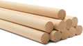 ALBO 1" x 12" Wooden Dowel Rods Set - 10 Pack Birch Natural Sturdy Hardwood Craft Sticks Woodworking Furniture Shelving Smooth Finish Versatile Size DIY Projects Bulk Professional Pack