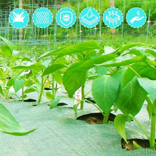 6ft X 300ft Weed Barrier Landscape Fabric Heavy Duty, Towallmark Premium 3.2oz Ground Cover Weed Block Gardening Mat, Easy Setup & Superior Weed Control, Perfect for Erosion Control, Weed Barrier - size: 6ft X 300ft & 3.2 oz