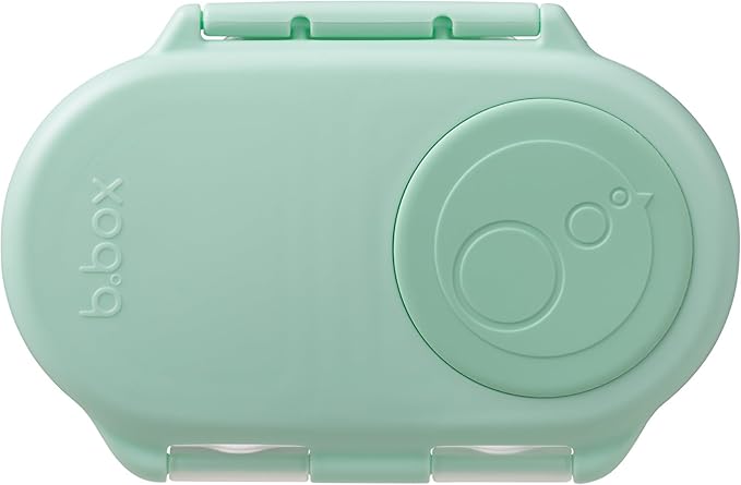 b.box Snack Containers for Kids, Toddler Snack Box Container, Reusable Small Bento Box for Lunch, School & Travel, Leak Proof, BPA free, Dishwasher Safe, Ages 4 months+ (Spearmint, 12oz capacity)