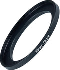 43mm to 52mm Step-up Adapter Rings Filter Adapter Black Metal Step Down Filter Ring Adapter Compatible with All Brand UV CPL ND Camera Lens Filter Stepping Rings (43mm-52mm)