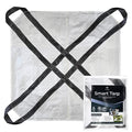 Custom Designed Multi-Use Utility Tarp - 9'x9' - Home, Garden, Construction, Camping & Trailering. Extra Strong Waterproof & UV Resistant - Handles - size: 9x9