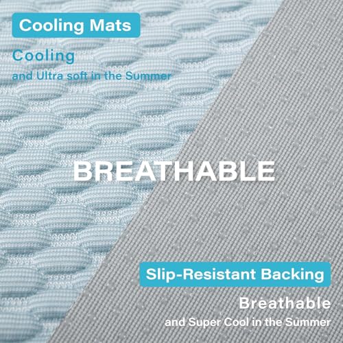 MICROCOSMOS Pet Cooling Mat & Sleeping Pad- Breathable Bubble Surface, EZ Clean. Keep Cooling for Pets, Kids and Adults in Summer.(BlueWhite, 36" x 24") - color: BlueWhite, size: 36" x 24"