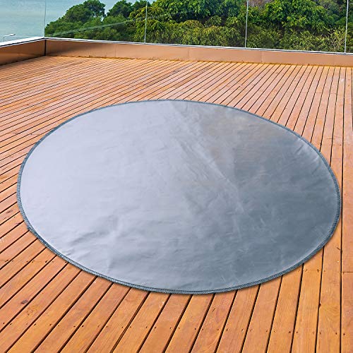Fire Pit Mat, Round Grill Mat for Ground, Patio, Deck, Lawn, Outdoor or Campsite Protection Ember Mat Pad Silver (24‘’x24‘’) - size: 24‘’x24‘’