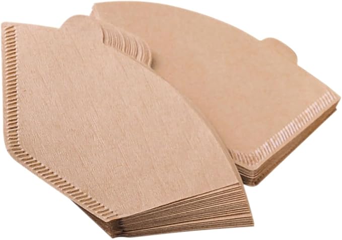 Luxshiny 200pcs Unbleached Disposable Coffee Filters for Espresso Drip Coffee Makers Easy to Use Optimal Flavor Extraction Natural Safe Paper Filters