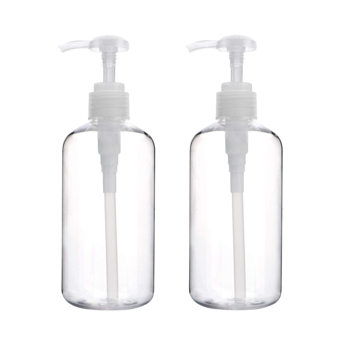 Yebeauty Pump Bottle Dispenser, 4 Pack 10oz/300ml Plastic Dish Lotion Soap Dispenser Clear Liquid Shampoo Container for Bathroom Kitchen Hotel Body Wash