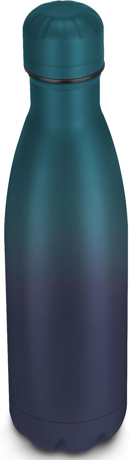 17oz Cola-Bottle Shaped Stainless Steel Leak-proof Water Bottle,Double Wall Vacuum Insulated Metal,Travel Mug For Sports Indoors & Outdoors,BPA-Free Kids Flasks,Dark Night(1Pack)