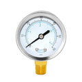 Joywayus Pressure Gauge 0 to 60 PSI Brass 1/4" Male NPT Thread Lower Mount, Multiple Function