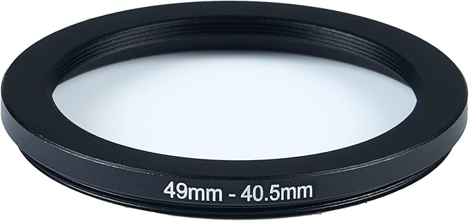 49mm to 40.5mm Step-Down Ring Filter Adapter for All Brands UV ND CPL Metal Ring Step-Down Rings Adapter Filter (49mm-40.5mm)