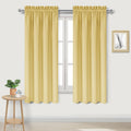DWCN Blackout Curtains for Bedroom – Rod Pocket Thermal Insulated Noise Reducing Noise Reducing Drapes for Living Room, W 38 x L 63 Inch, 2 Panels, Light Yellow