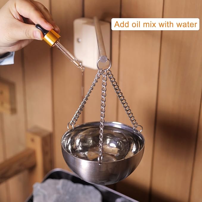Vindar Sauna Oil Cup Sauna Aromatherapy Oil Holder Essential Oil Fragrance Diffuser Bowl for Sauna and Spa