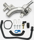 Aluminum Engine Coolant Housing Water Outlet Kit with Inlet Hose and Oil Cooler Hose Compatible with 2011-2021 Chevy Cruze Sonic