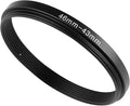 46-43mm Metal Step-Down Ring Adapter Compatible with Mirrorless Cameras DSLR Lens, UV CPL ND Filter Thread Converter, Black