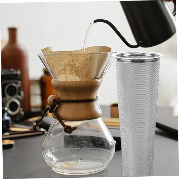 Angoily Stainless Steel Cold Brew Coffee Filter for Mason Jars Durable Strainer for Iced Tea and Juices Portable Infuser for Enhanced Flavor Extraction Cone Design
