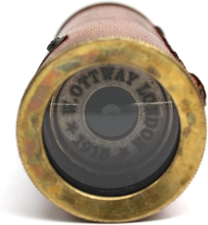 Pirate Brass Telescope – 25x30 Spyglass Monocular for Kids & Adults, Vintage Collapsible Brass Scope for Hiking, Travel, Nautical Decor – Handheld Pirate Telescope with Glass Optics