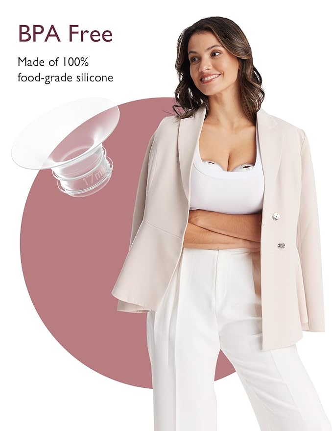 Momcozy Flange Insert 17mm Compatible with Momcozy M5. Original M5 Breast Pump Replacement Accessories, 1PC (17mm)