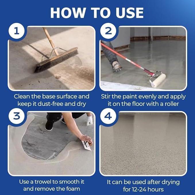 Louis Forest Epoxy Floor Paint, High-Gloss Marble Effect Coating, Epoxy Colored Sand Floor Paint, Wear-Resistant and Non-Slip for Indoor Outdoor (1KG-Colorful)