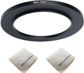58mm Lens to 77mm Camera Lens Adapter 58mm to 77mm Step Up Ring Adapter Ring for All Brands of UV ND CPL, with Premium Lens Wiping Cloth 2 Pack(58mm-77mm)