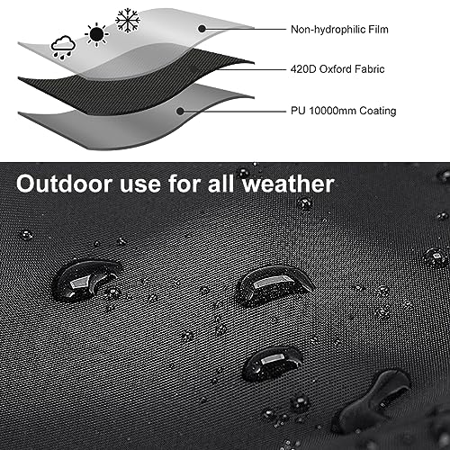 Black Waterproof Tarp Cover for Outdoor: Multi-Purpose Oxford Tarpaulin with Reinforced Webbing Loops for Garden Shed Patio Camping Pool Roof Tent - Durable and Tear Resistant (5ft x 16ft) - size: 5x16ft
