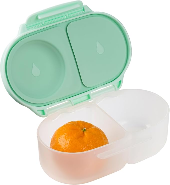 b.box Snack Containers for Kids, Toddler Snack Box Container, Reusable Small Bento Box for Lunch, School & Travel, Leak Proof, BPA free, Dishwasher Safe, Ages 4 months+ (Spearmint, 12oz capacity)