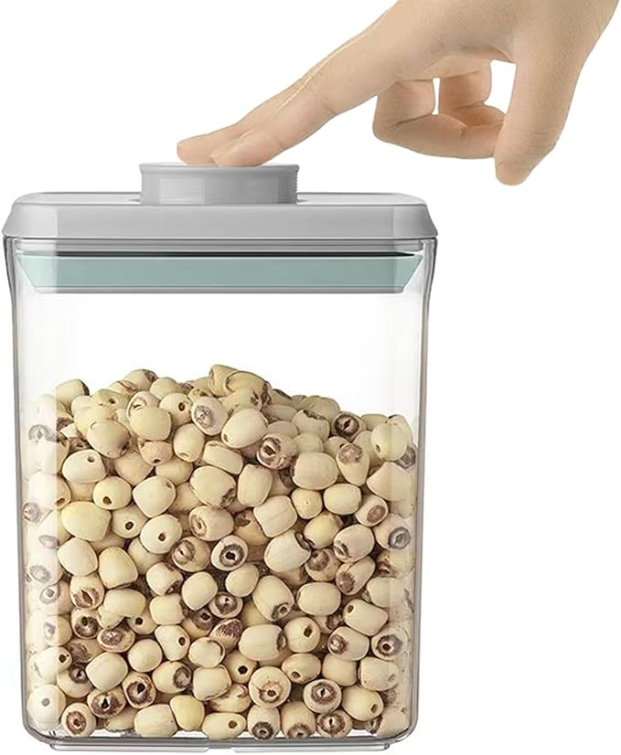 Airtight Food Storage Container - 1.25qt / 1250ml Rectangle Pop Containers With Lids, Bpa Free for Spaghetti Cereal Flour Rice Kitchen Organizer