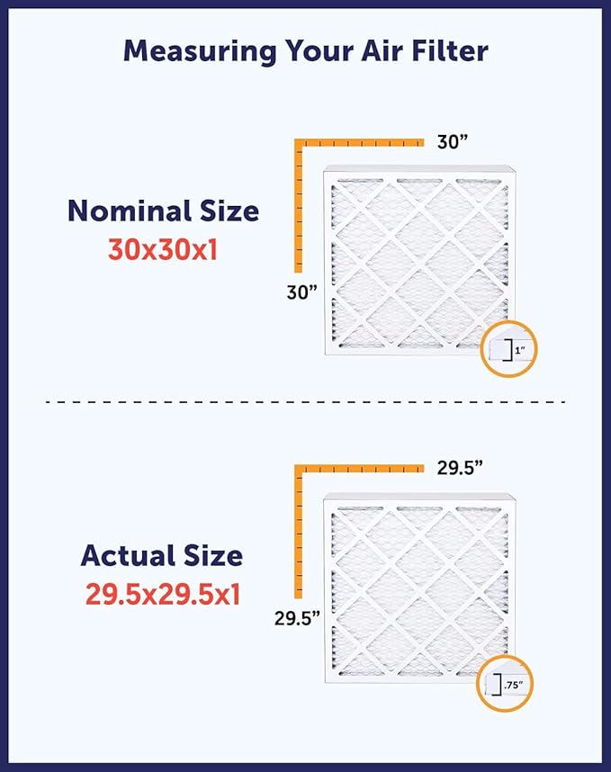 Filter King 35.5x58x1 Air Filter | 4-PACK | MERV 8 HVAC Pleated A/C Furnace Filters | MADE IN USA | Actual Size: 35.5 x 58 x .75"