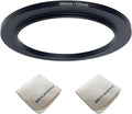 58mm Lens to 72mm Camera Lens Adapter 58mm to 72mm Step Up Ring Adapter Ring for All Brands of UV ND CPL, with Premium Lens Wiping Cloth 2 Pack (58mm-72mm)