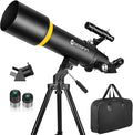 Telescope for Adults, 90mm Aperture 600mm Refractor Telescope for Kids and Beginners, Telescopes for Adults Astronomy with Handbag and Phone Adapter