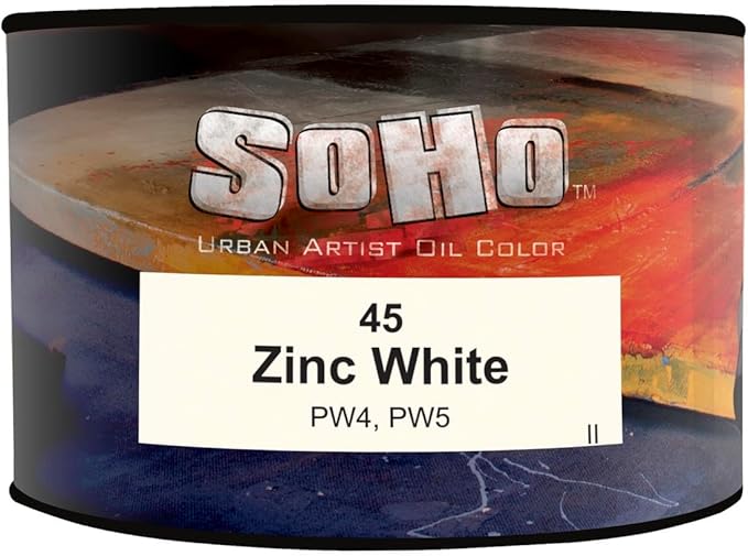 Soho Urban Artist Oil Paint - Zinc White, 430 ml Can - Best Valued Oil Colors for Painting, Excellent Pigment Load