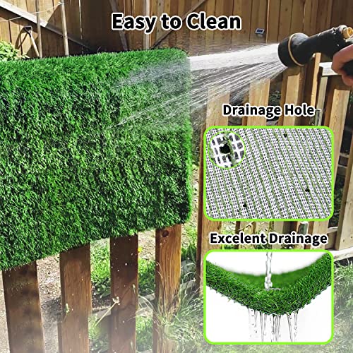 Grass Pad for Dogs 32 x 48 inches, Strong Absorbency Soft Artificial Grass for Pets Potty Training, Easy to Clean Fake Grass for Dog Indoor Outdoor Use (1 Pack) - size: 48x32 Inch