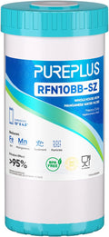 PUREPLUS 10" x 4.5" RFN10BB-SZ Whole House Iron & Manganese Reduce Water Filter Replacement Cartridge, 1 Pack